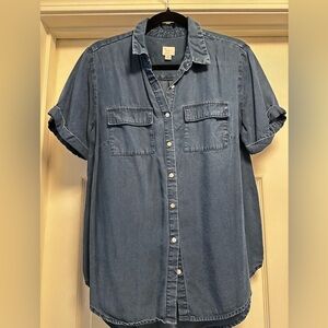 A New Day Dark Blue Ultra Soft Denim Shirt